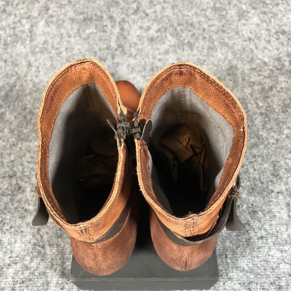 Miz Mooz Boots Womens Size 8.5-9 Brown Leather Suede Ankle Booties Buckle Side - Picture 12 of 16